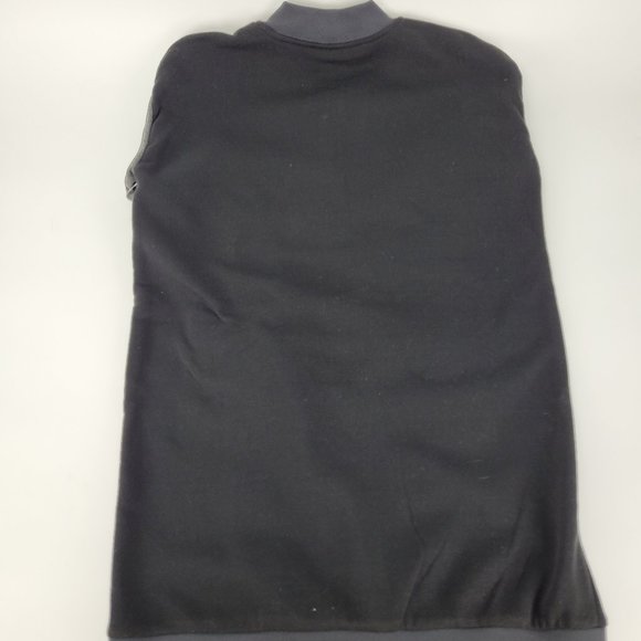 Yoki Womens Varsity Jacket Black Red Color Block Snap Pockets Crew Neck M New - Picture 2 of 8